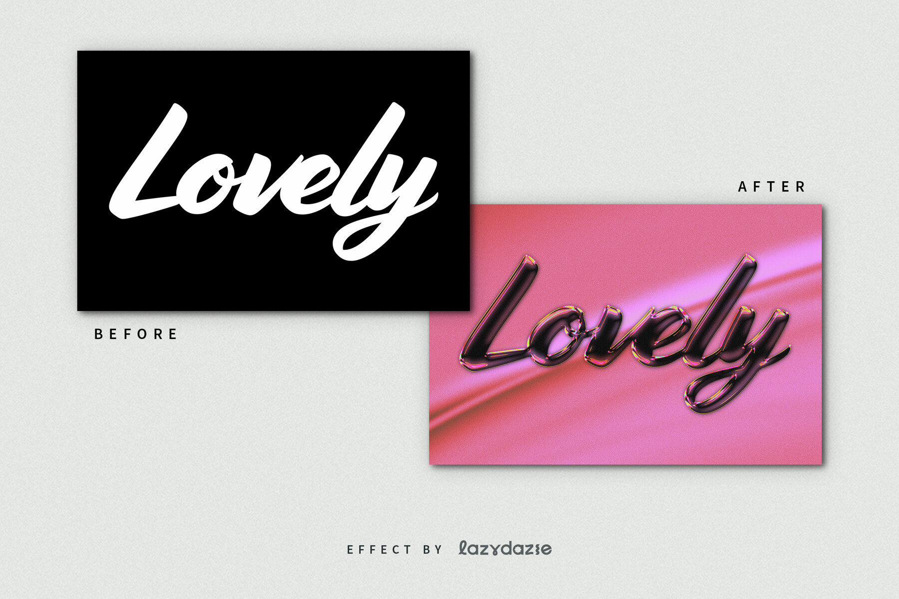 Shiny Chrome Text Effect Mockup 8