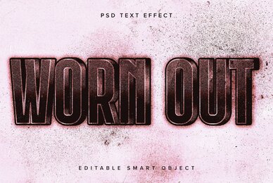 Bold Grunge Text Effect Mockup