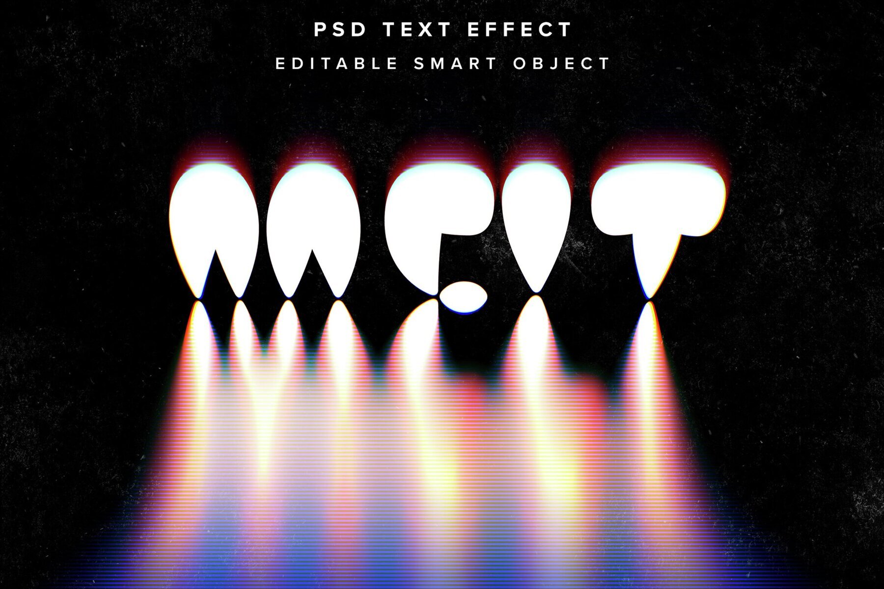 Melting Analog Text Effect Mockup 1