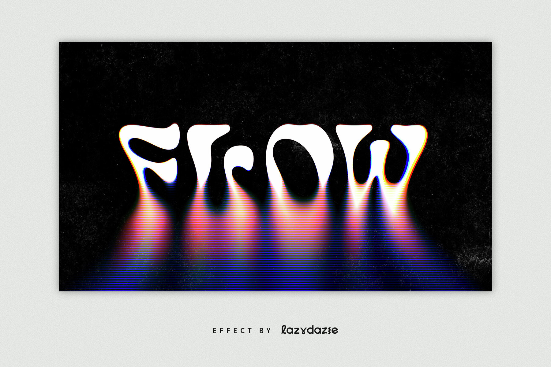 Melting Analog Text Effect Mockup 3