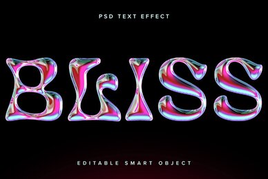 Pink Chrome Text Effect Mockup