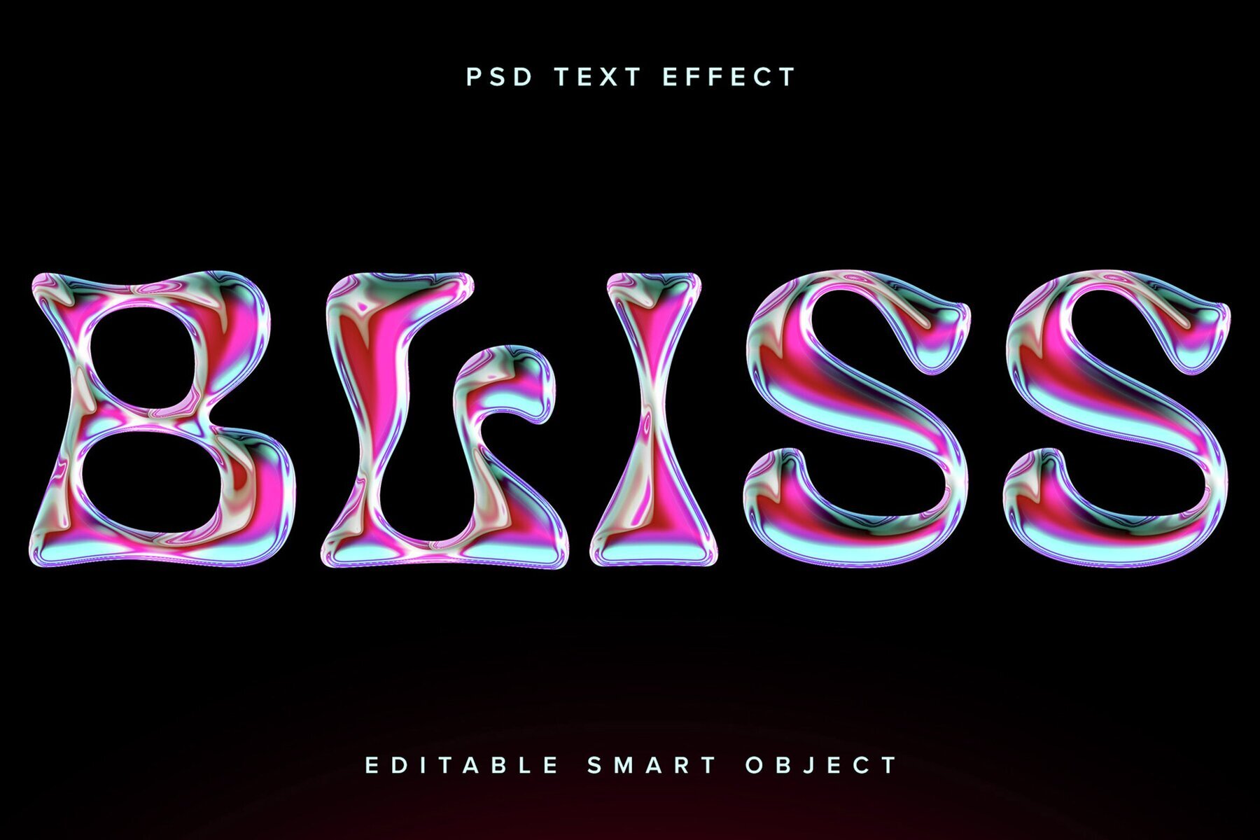 Pink Chrome Text Effect Mockup 1