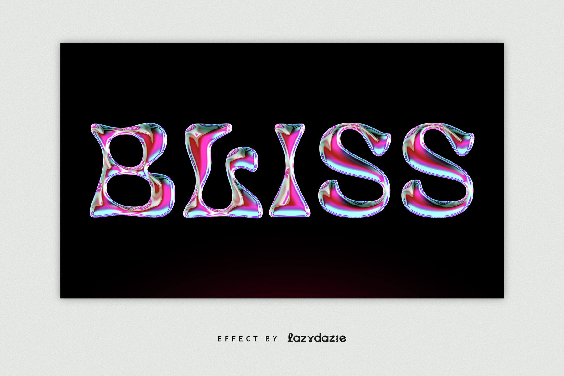 Pink Chrome Text Effect Mockup 2