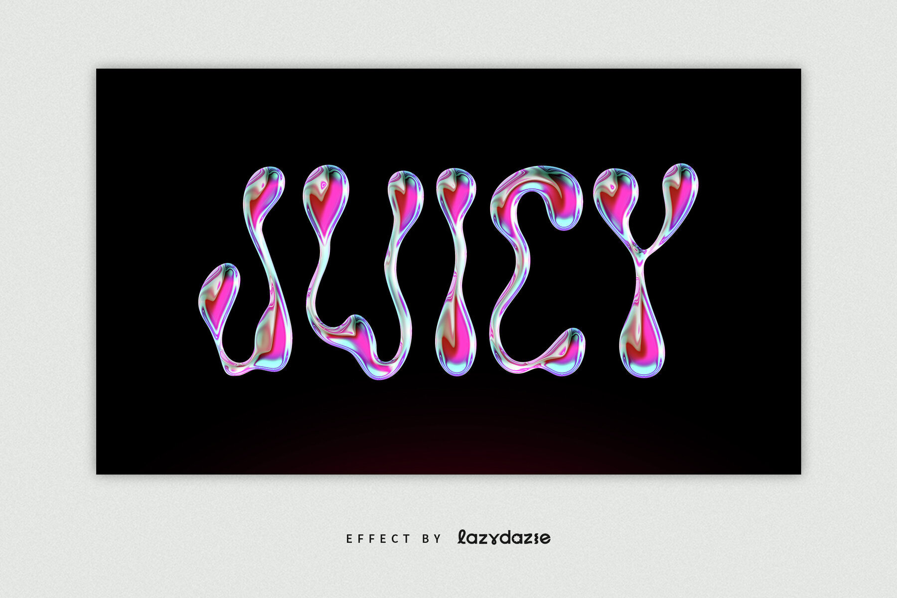 Pink Chrome Text Effect Mockup 3