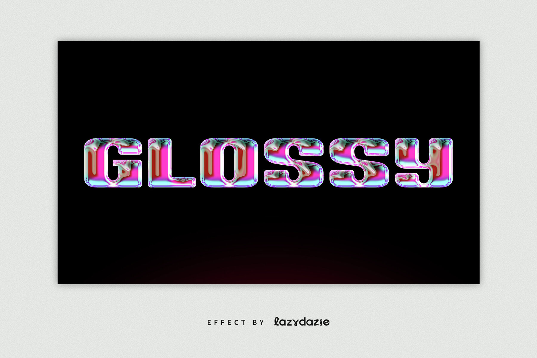 Pink Chrome Text Effect Mockup 4