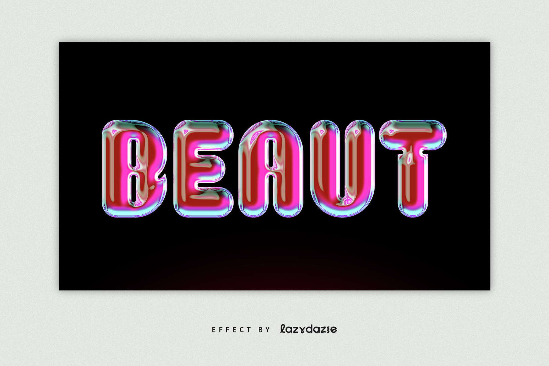 Pink Chrome Text Effect Mockup 5