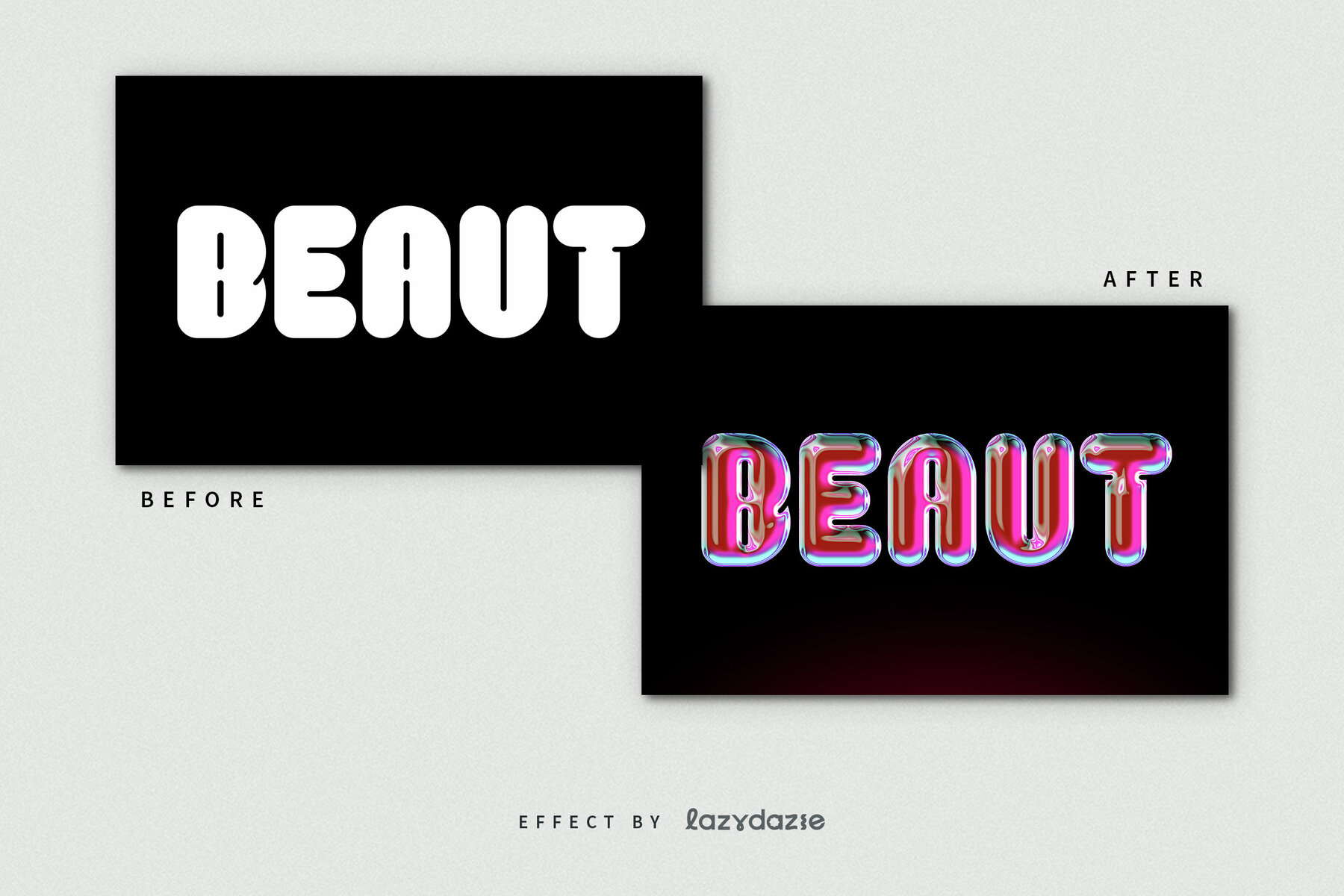 Pink Chrome Text Effect Mockup 8