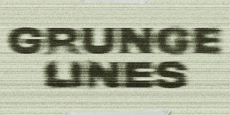 Grunge Lines Text Effect Mockup