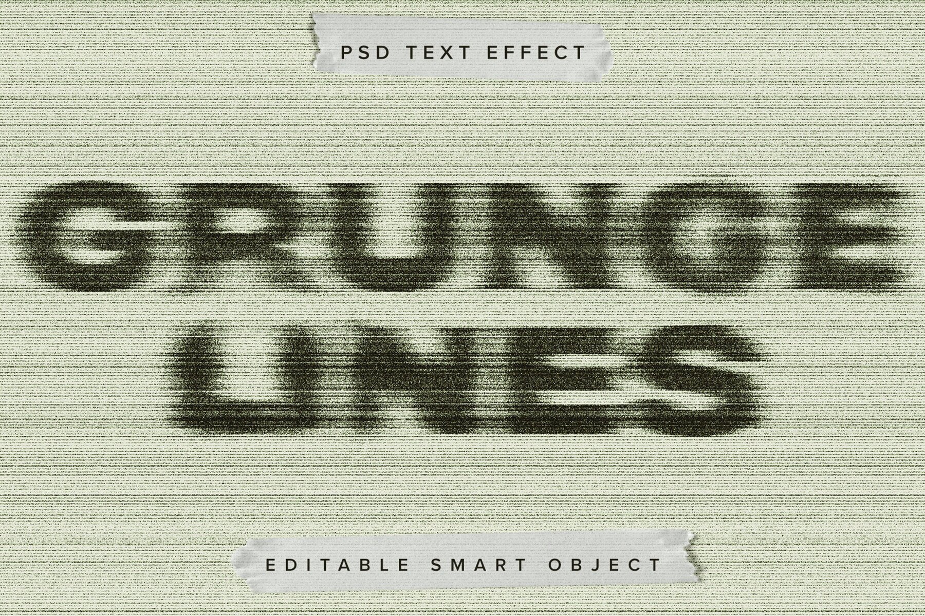 Grunge Lines Text Effect Mockup 1
