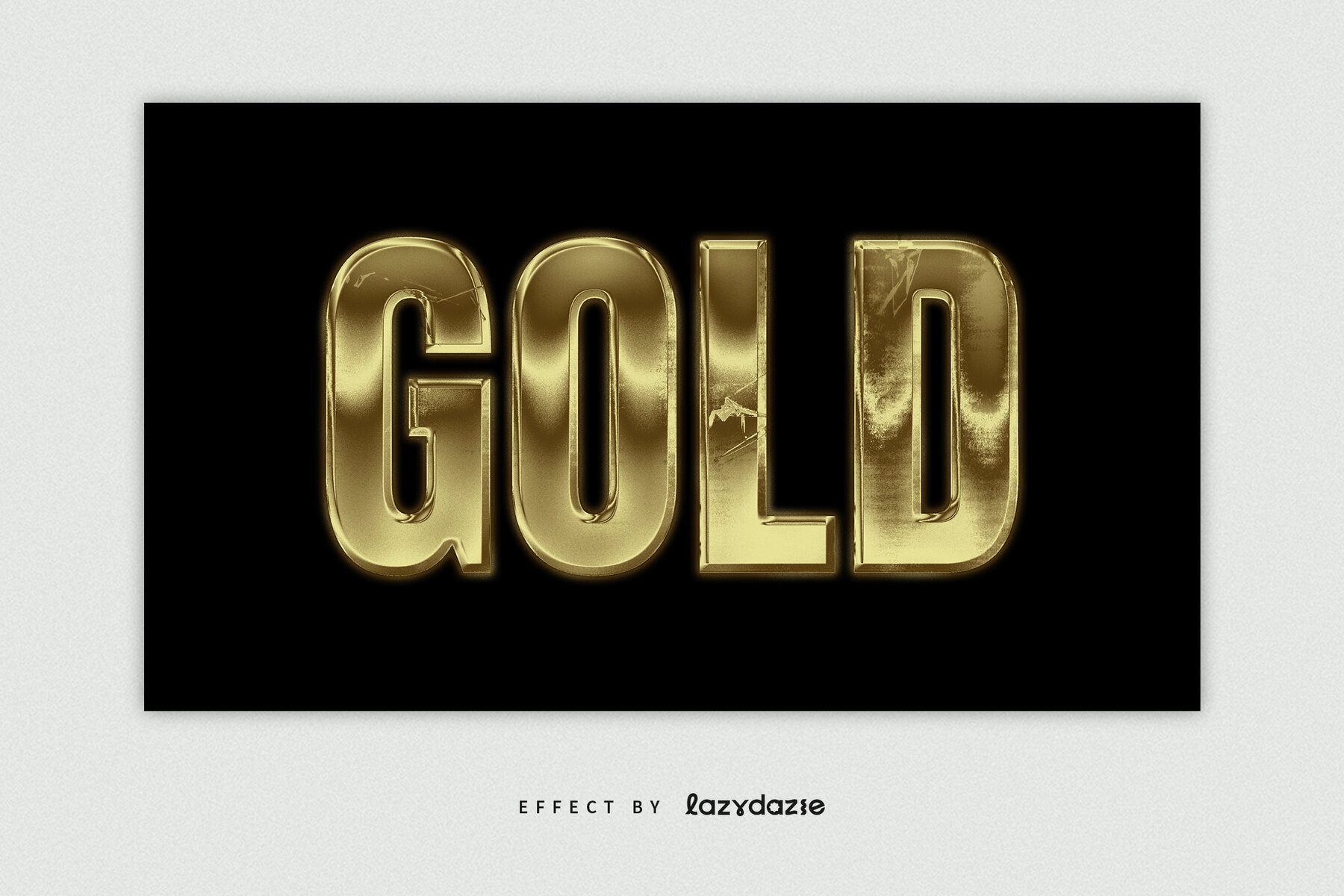 Metallic Gold Text Effect Mockup 2