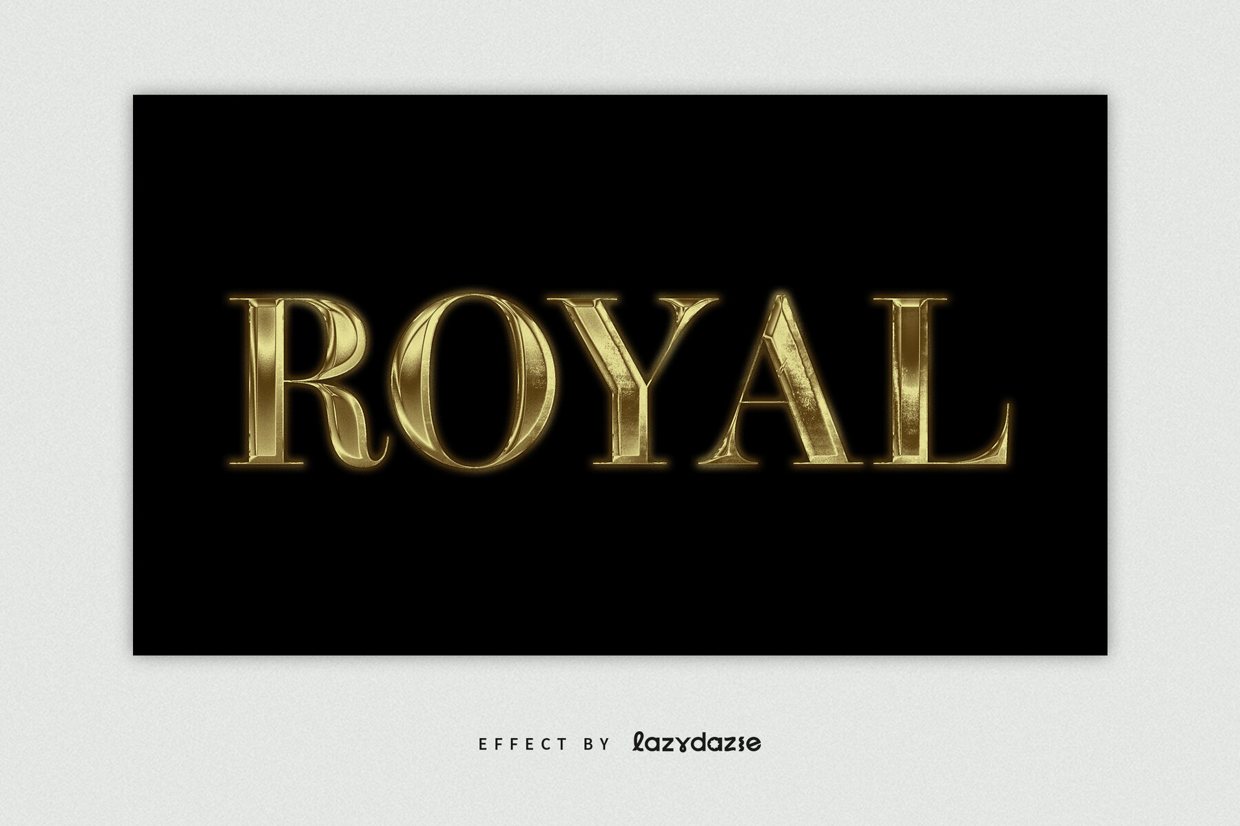 Metallic Gold Text Effect Mockup 5