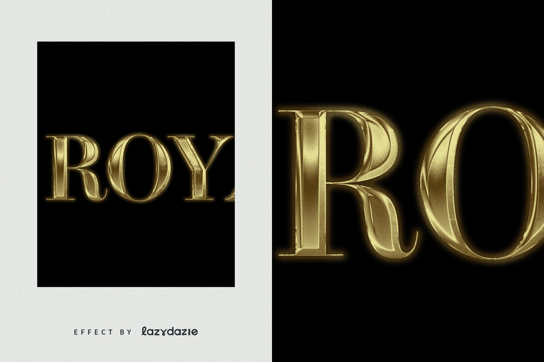 Metallic Gold Text Effect Mockup 6