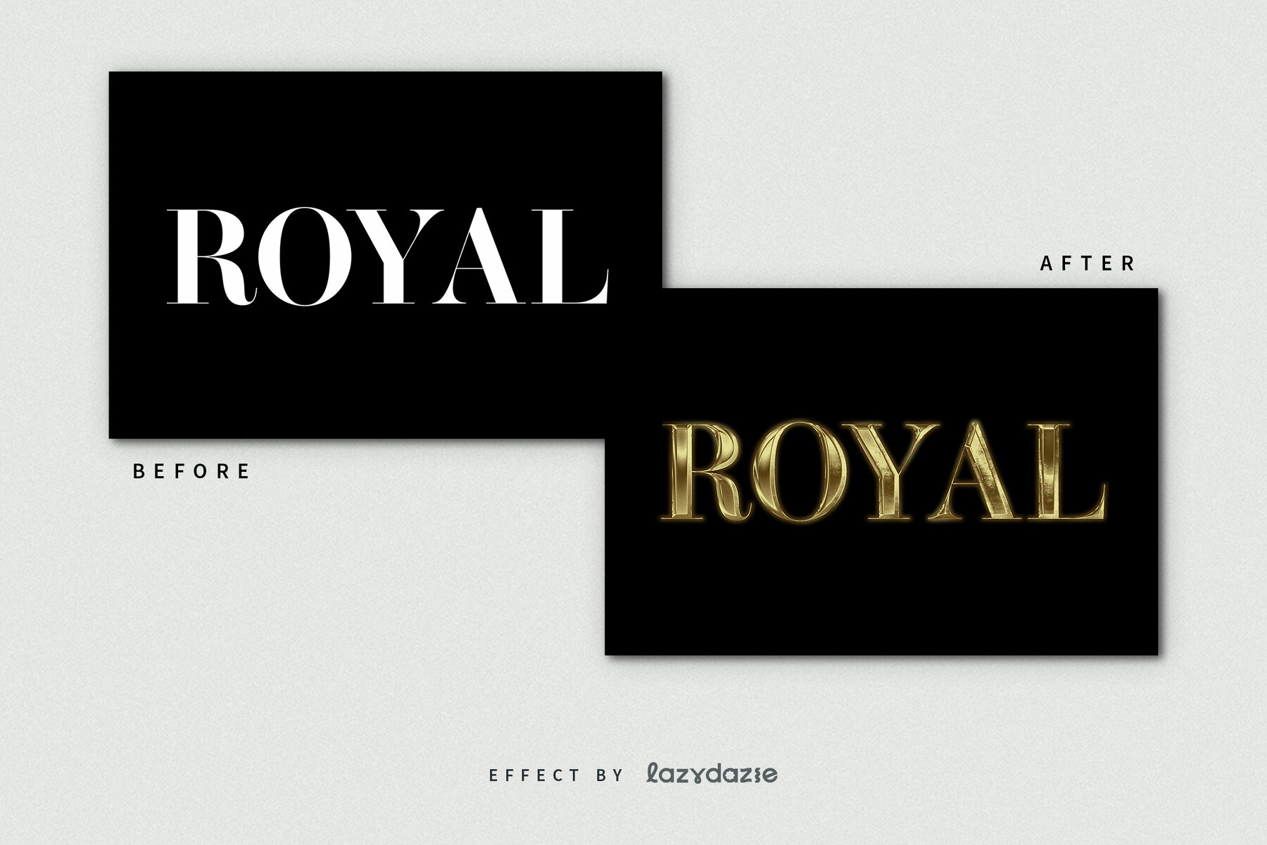 Metallic Gold Text Effect Mockup 8