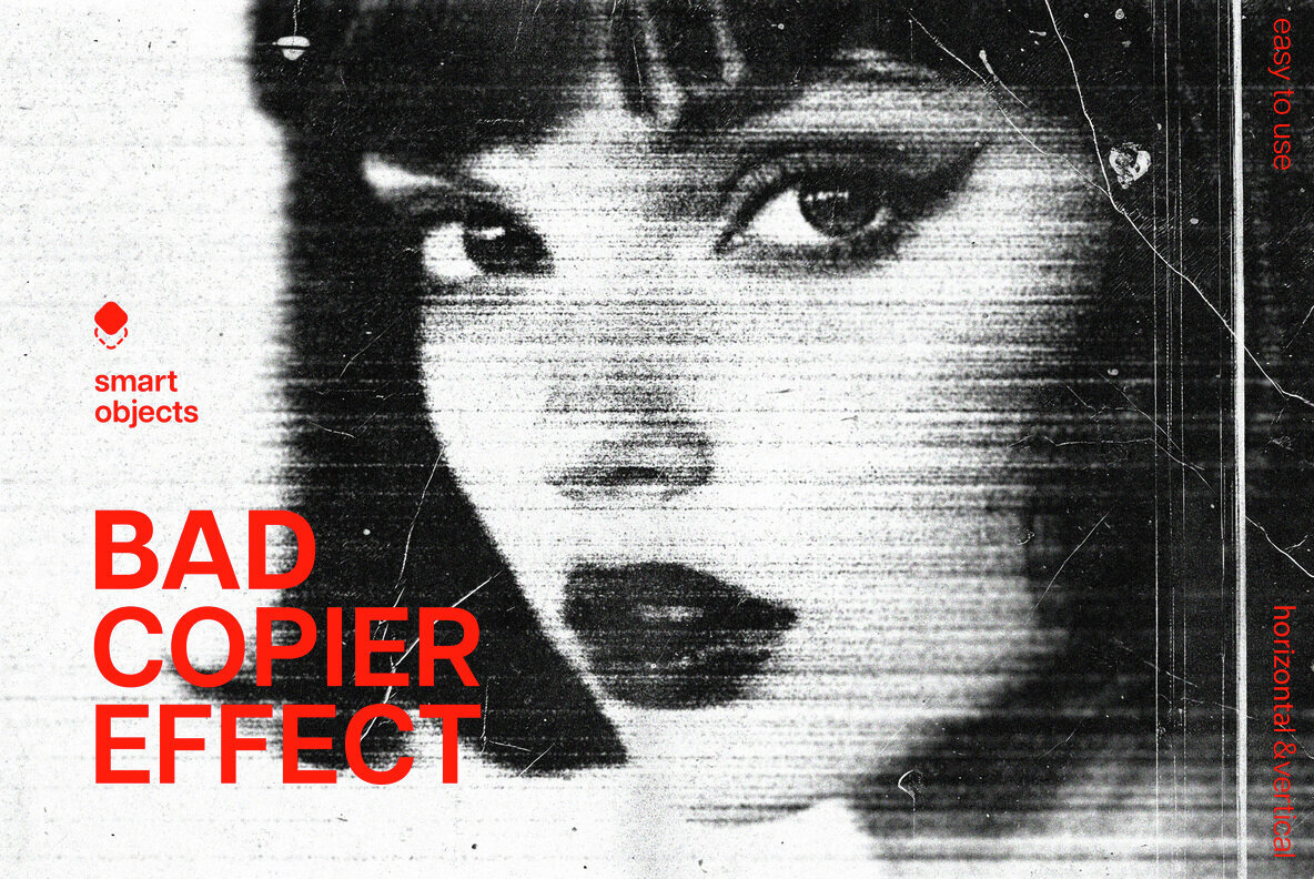 Smudged Bad Copier Photo Effect 1