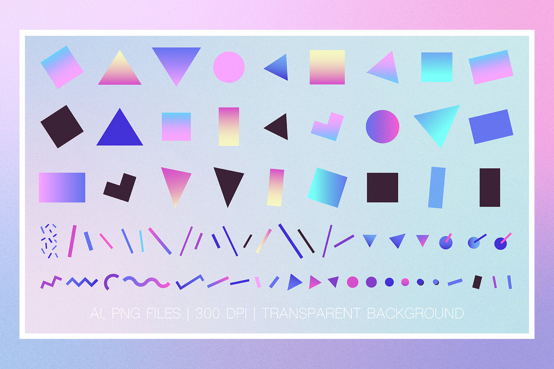 80s Retro Geometry Shapes and Gradients 12