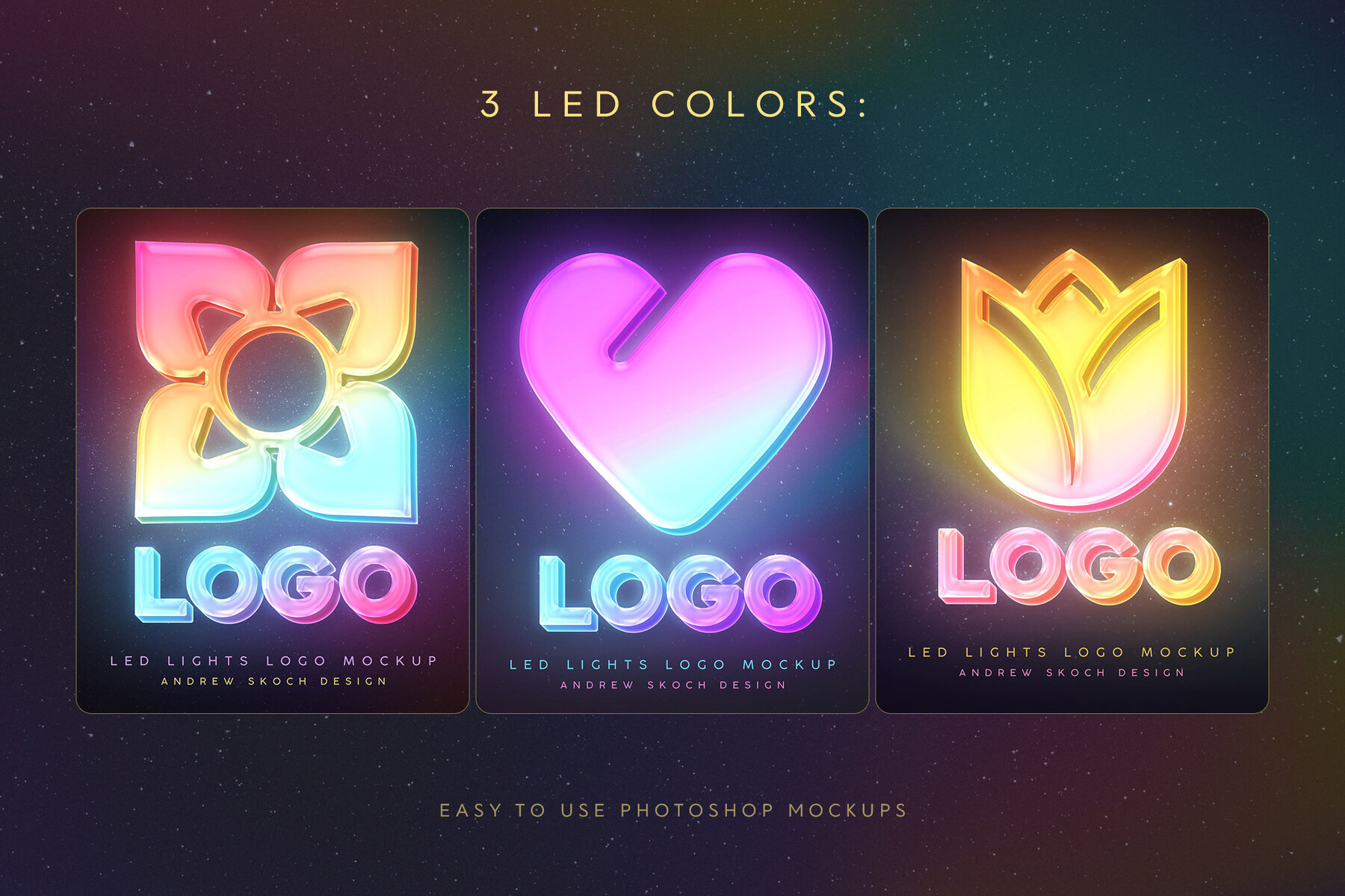 LED Logo Photoshop Mockup 3