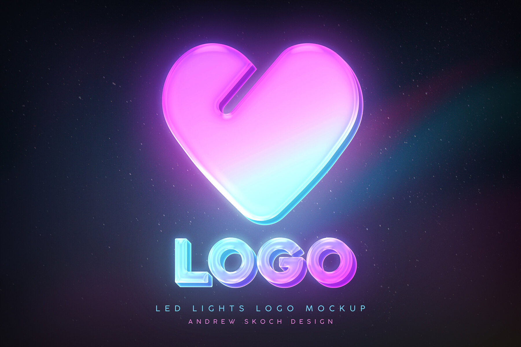 LED Logo Photoshop Mockup 4