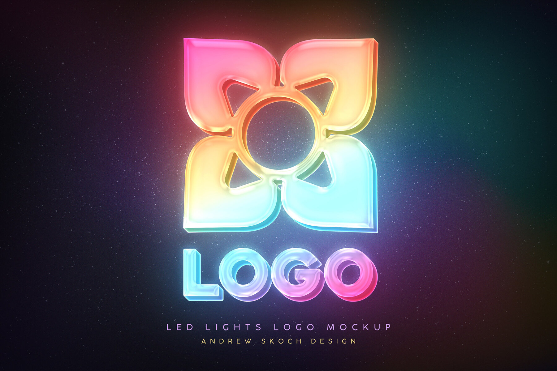 LED Logo Photoshop Mockup 5
