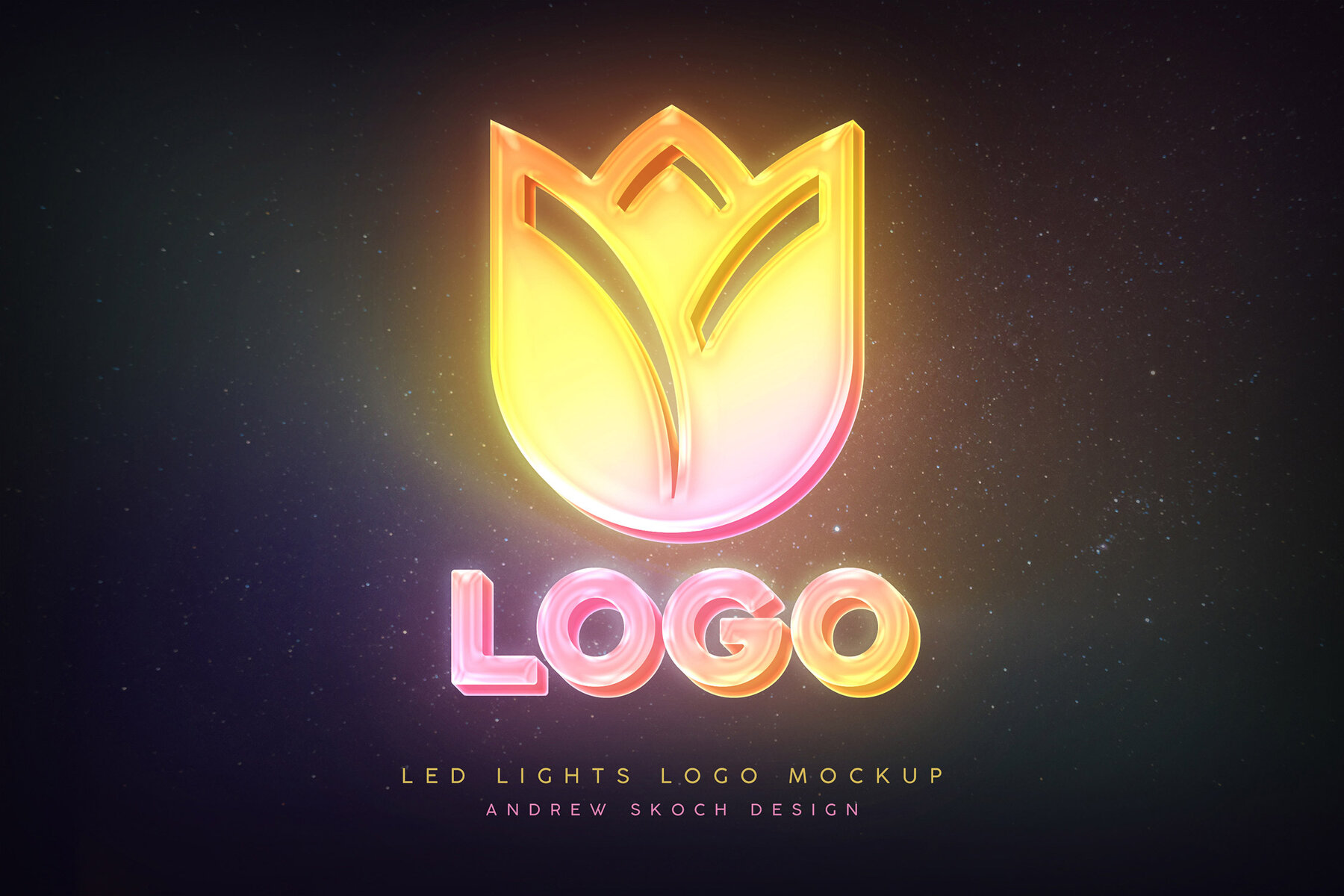LED Logo Photoshop Mockup 6
