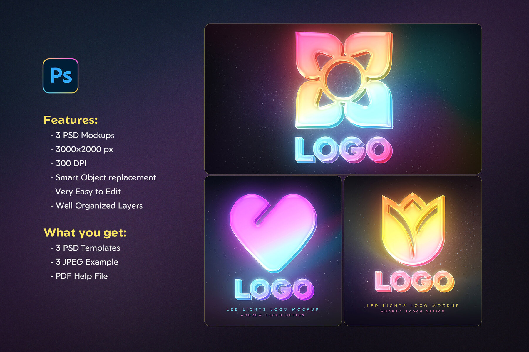 LED Logo Photoshop Mockup 7
