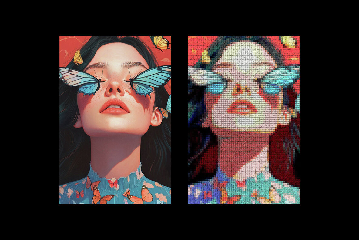 Color Mosaic Template Effect 2