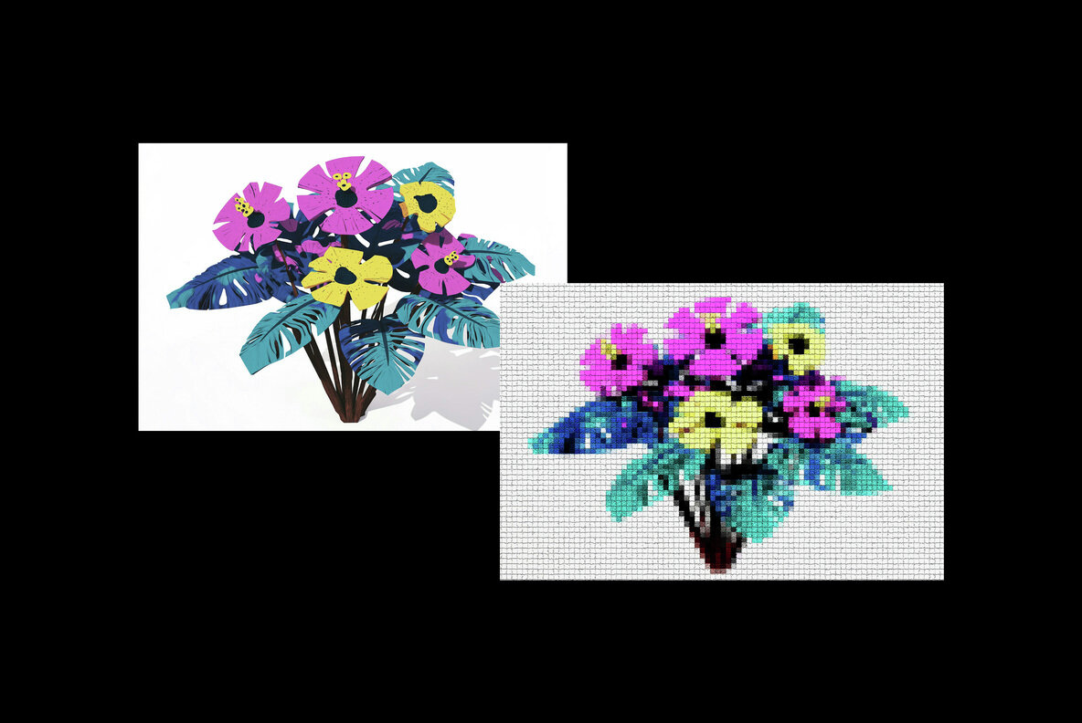 Color Mosaic Template Effect 6