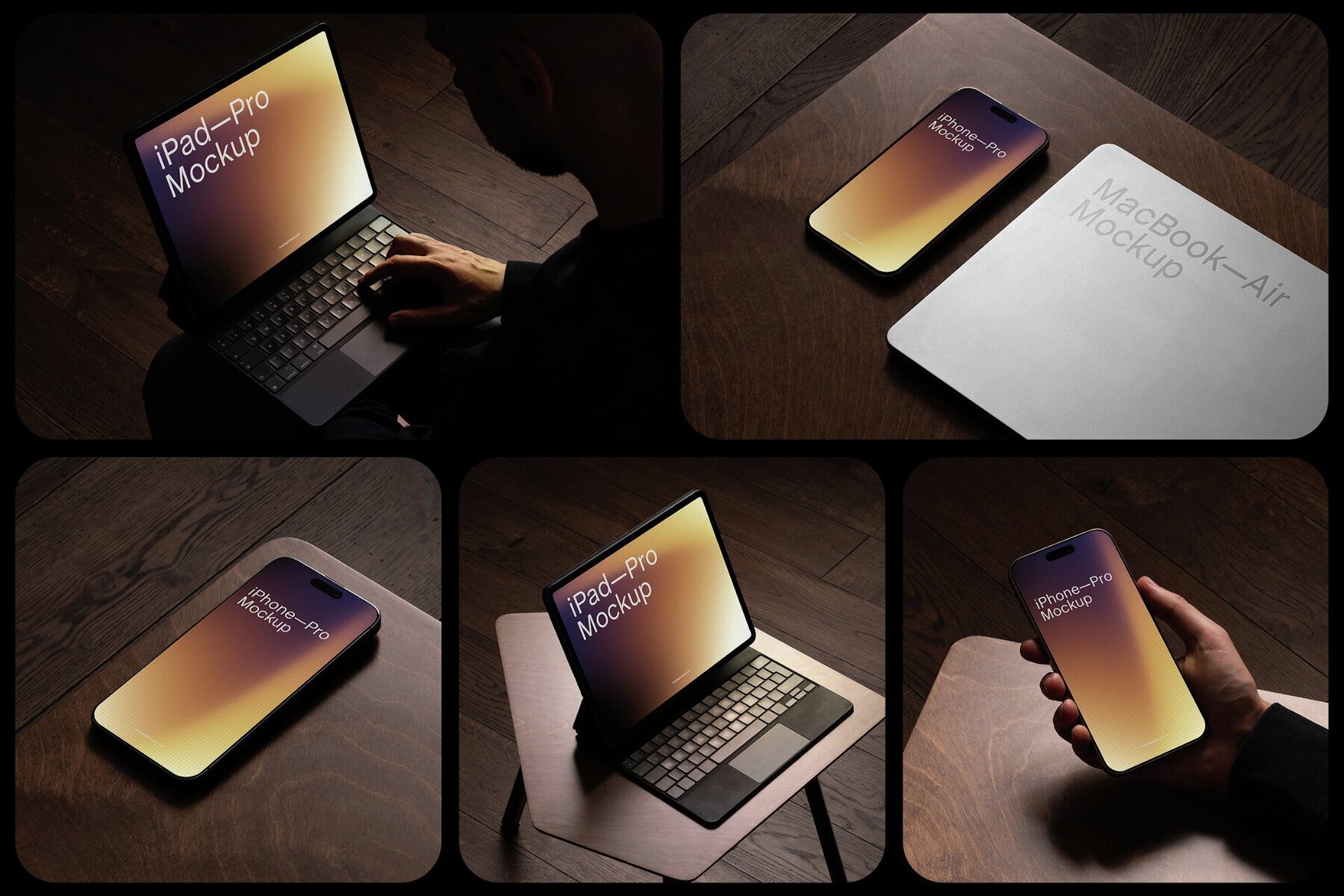 Digital Devices Branding Mockups Oak Series 1