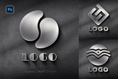 Steel Logo Photoshop Mockup