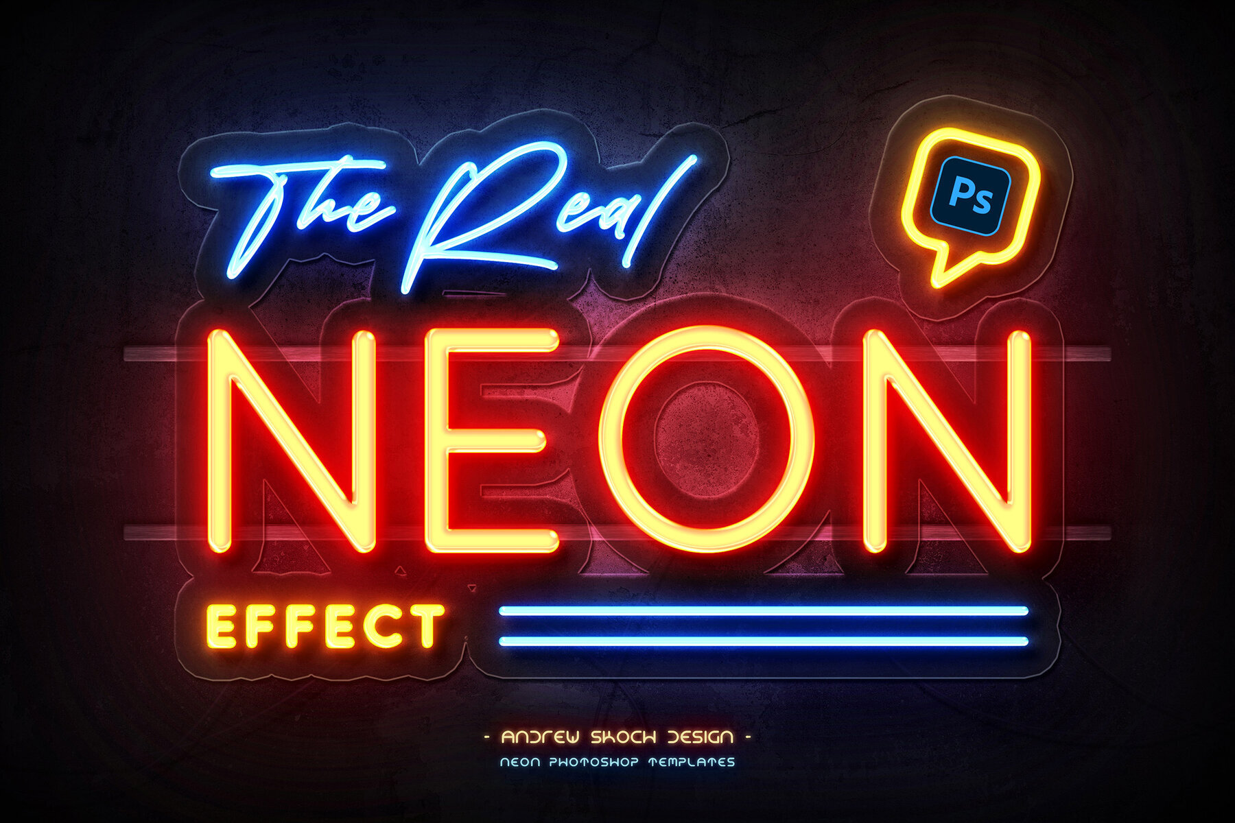 Real Neon Photoshop Effect 1