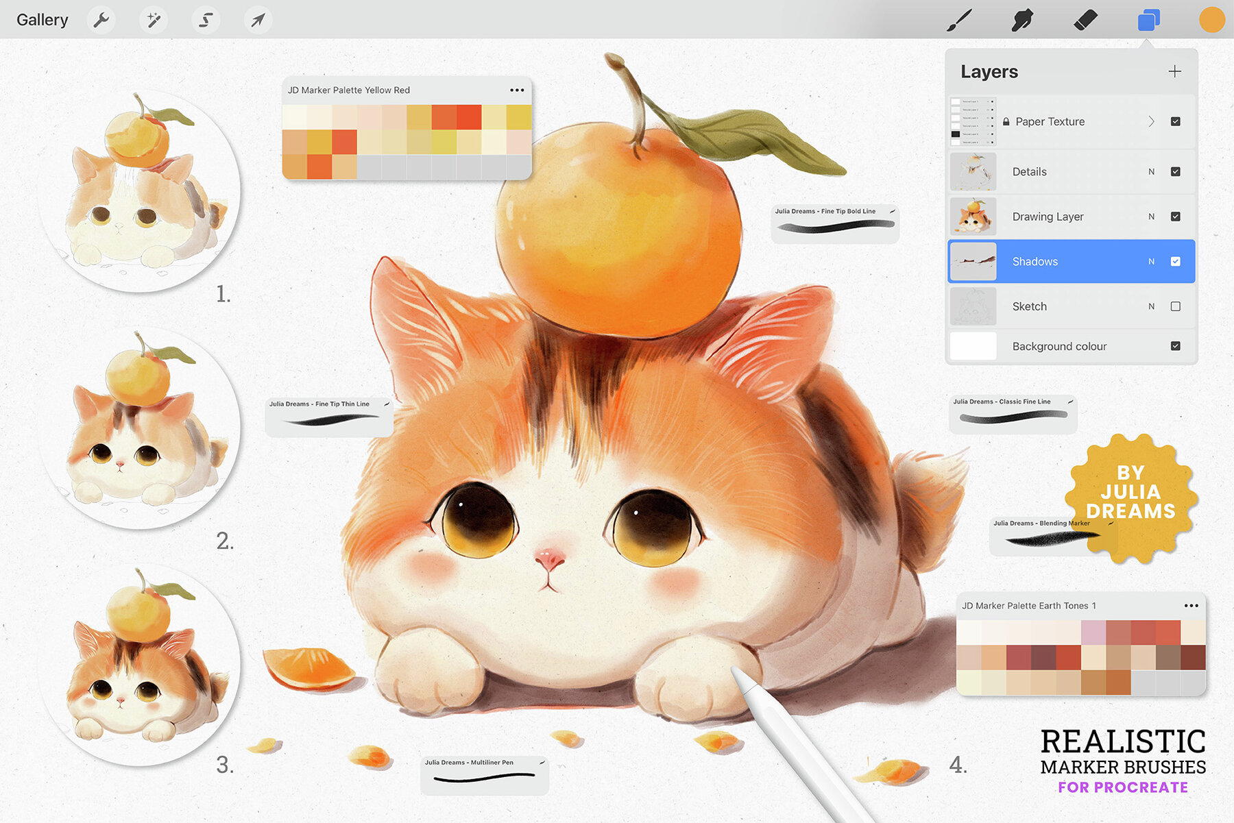 Realistic Marker Brushes Procreate 6