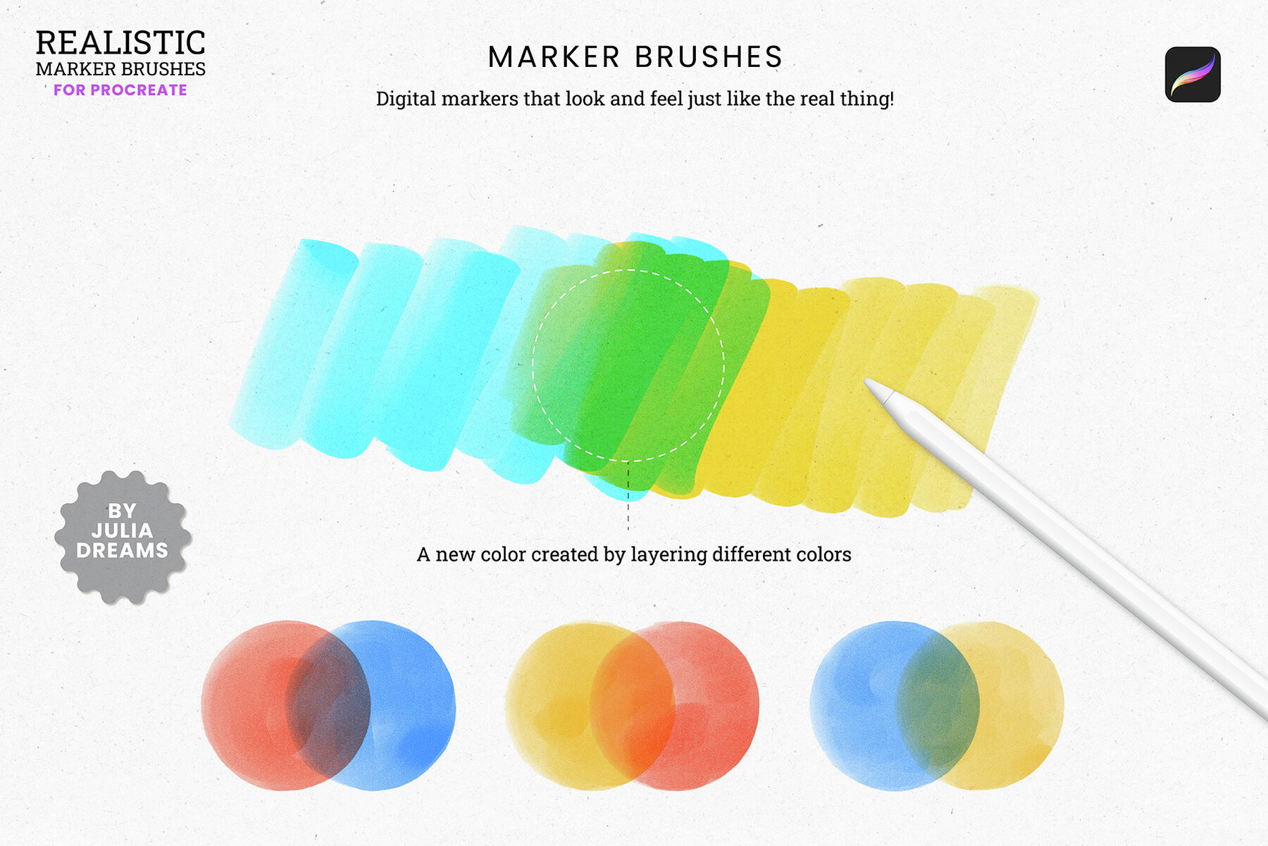 Realistic Marker Brushes Procreate 9