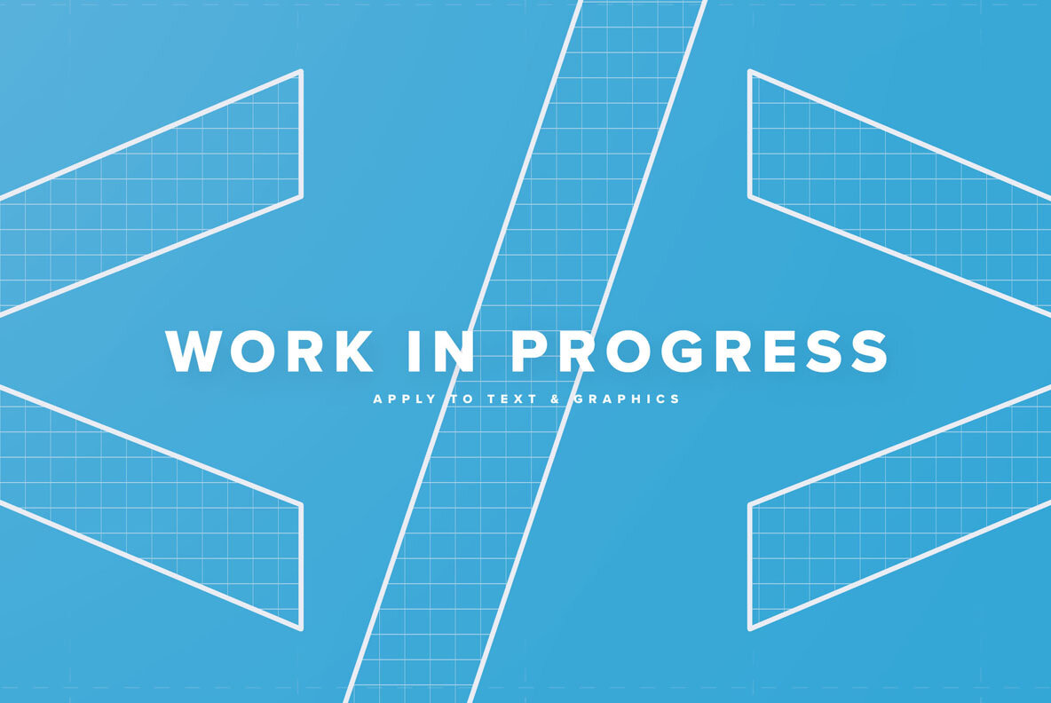 Wireframe Type Blueprint Text Effects 5