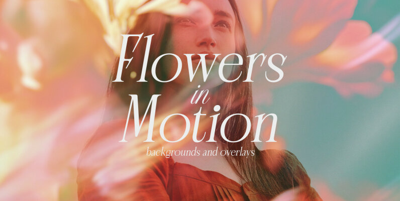 Flowers in Motion Backgrounds and Overlays