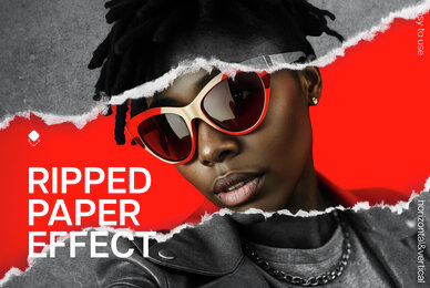 Ripped Paper Photo Effect Template