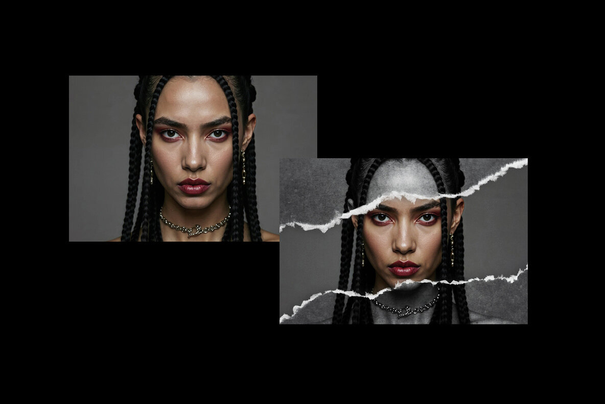 Ripped Paper Photo Effect Template 2