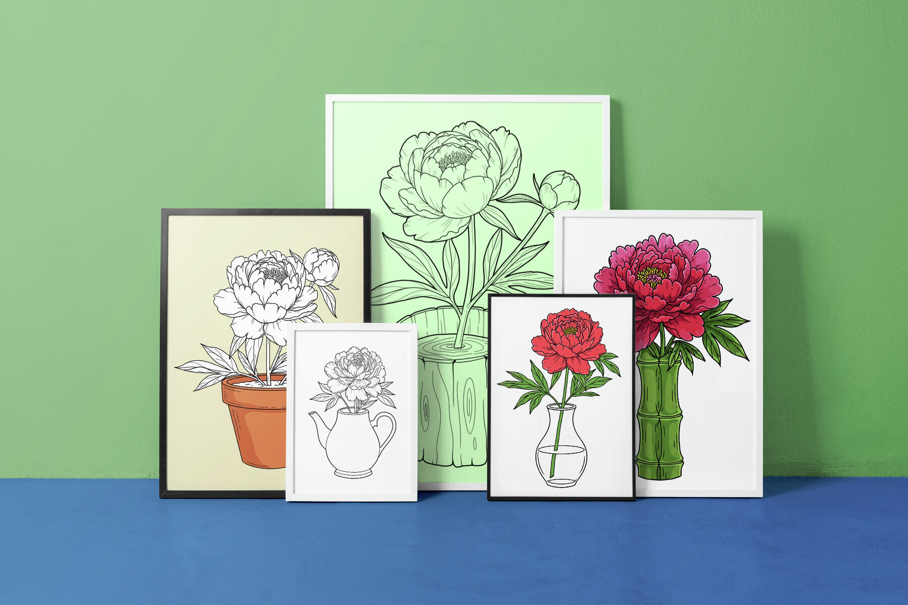 Peony Pack Procreate Stamp Brushes 2