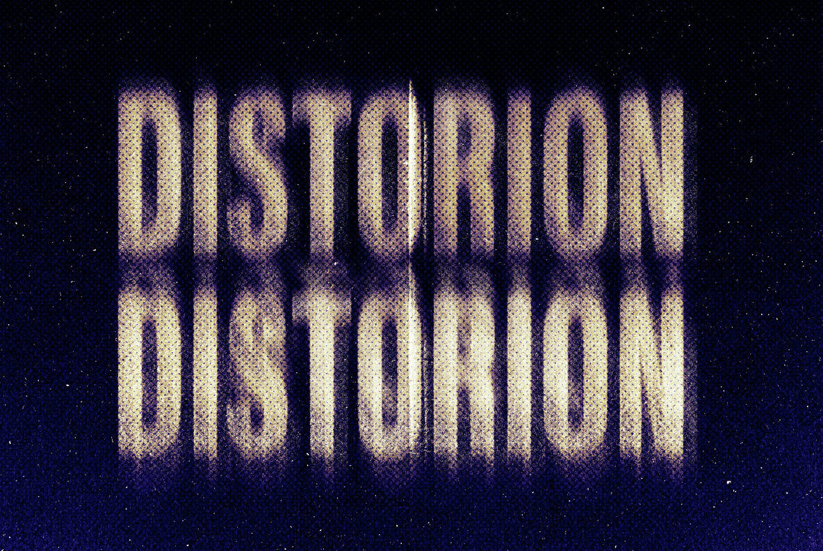Distortion Halftone Text and Graphic Effect 2