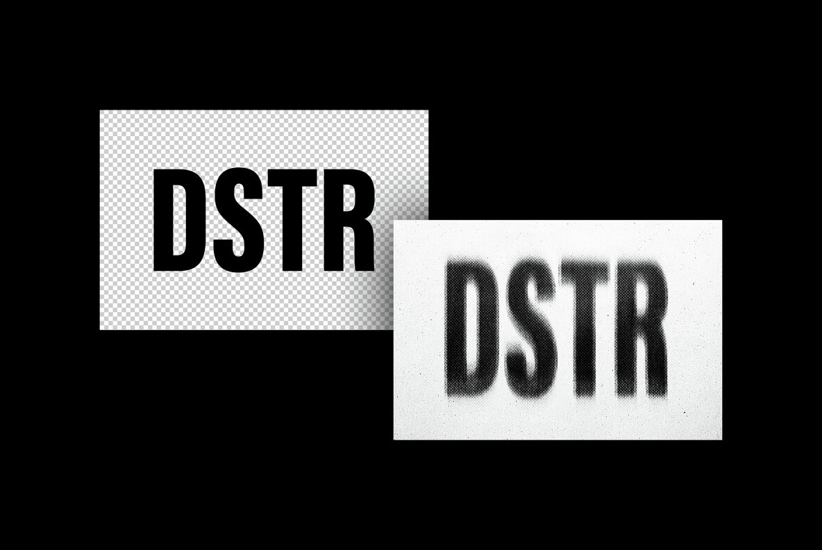 Distortion Halftone Text and Graphic Effect 6