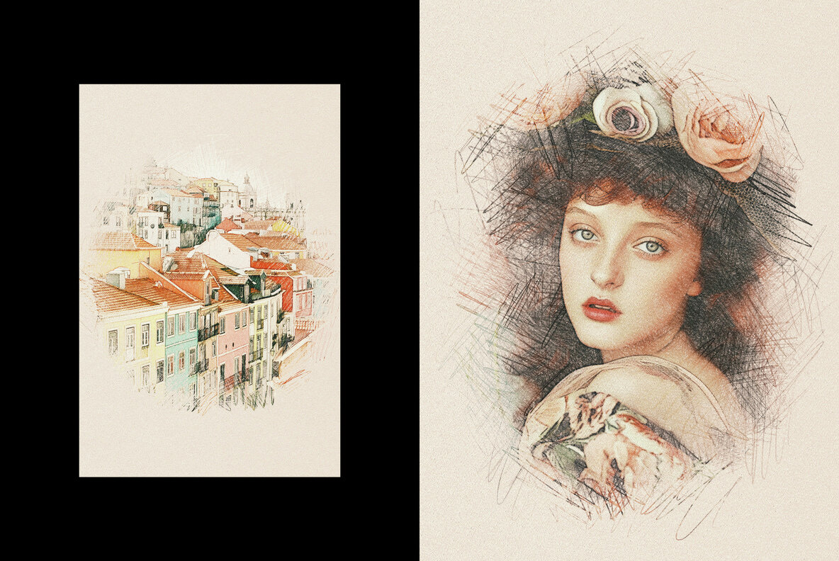 Vintage Sketching Effect 6