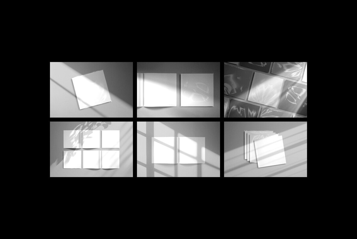 Square Magazine Mockups Set 5