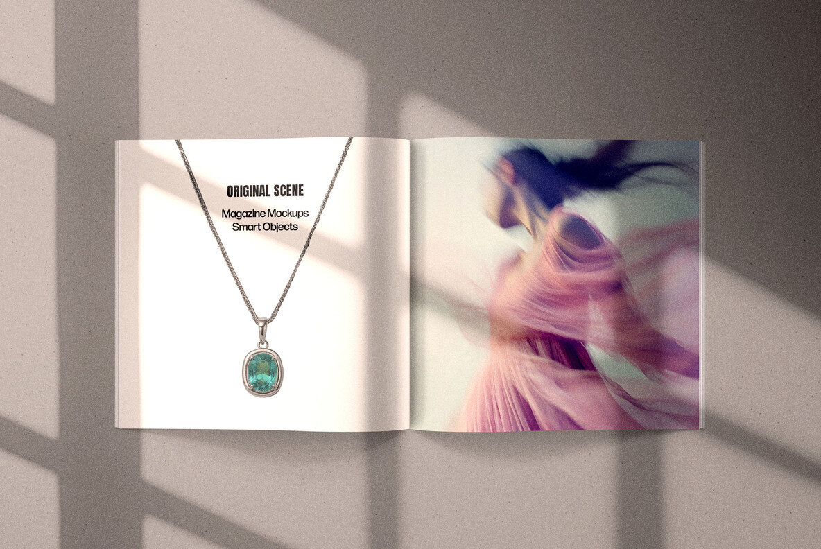 Square Magazine Mockups Set 8