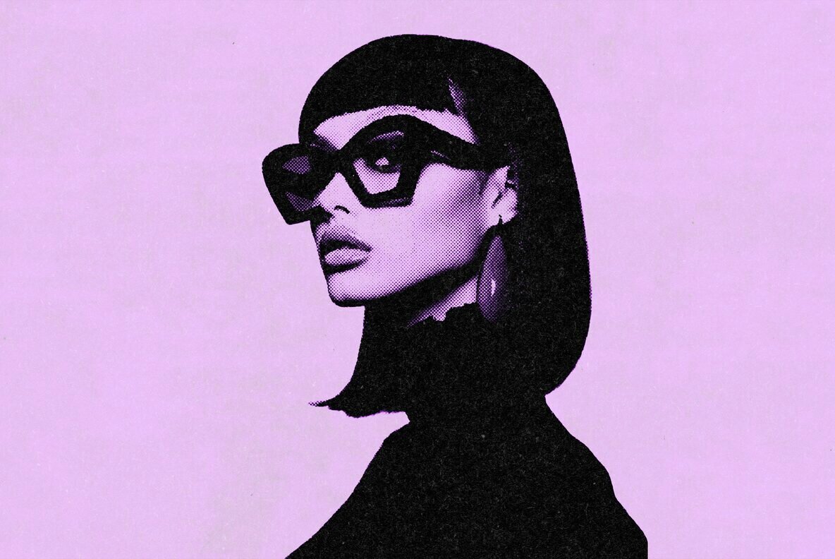 Duotone Halftone Photo Template 3