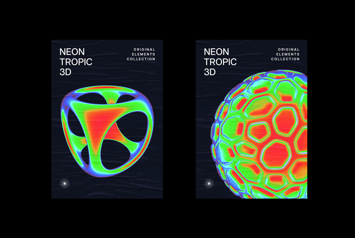 Iridescent Abstract 3D Objects 7