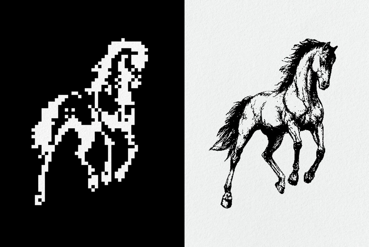 Dark Aesthetic Dithering Graphic Pack Vol 4 4