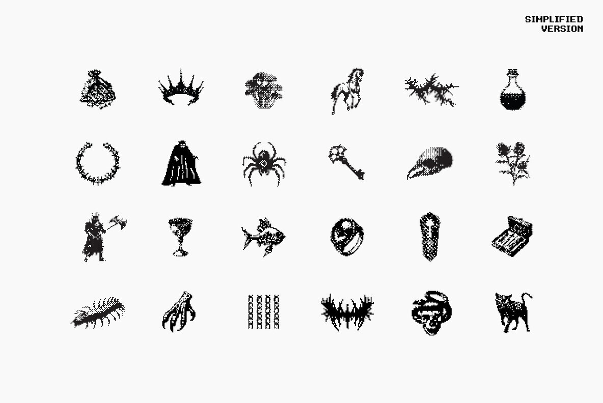 Dark Aesthetic Dithering Graphic Pack Vol 4 5