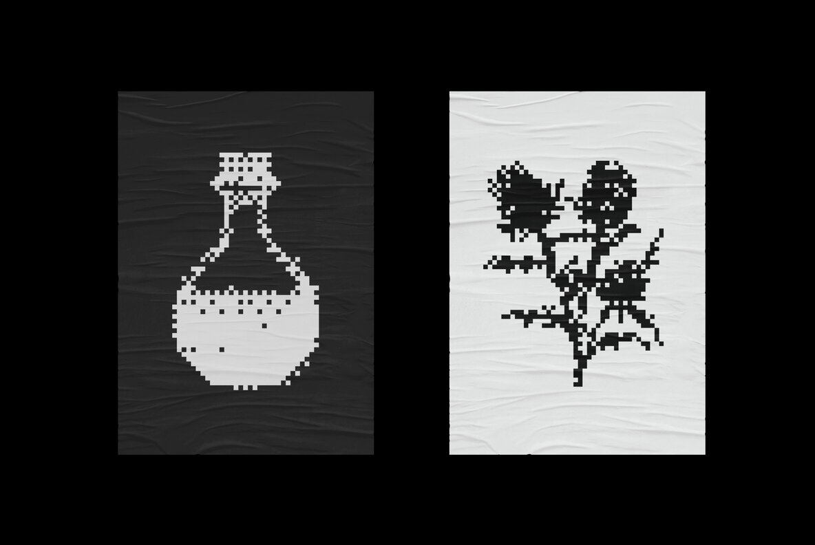 Dark Aesthetic Dithering Graphic Pack Vol 4 6