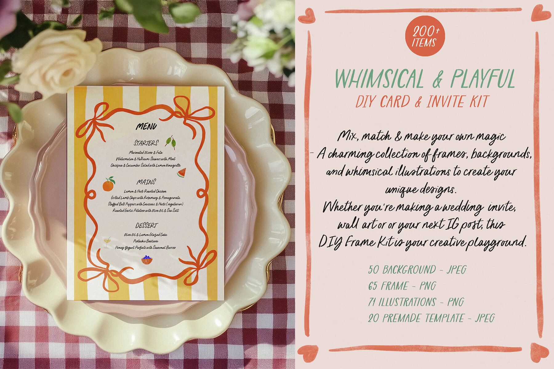 Whimsical Illustration and Frames Card Creator Kit 2