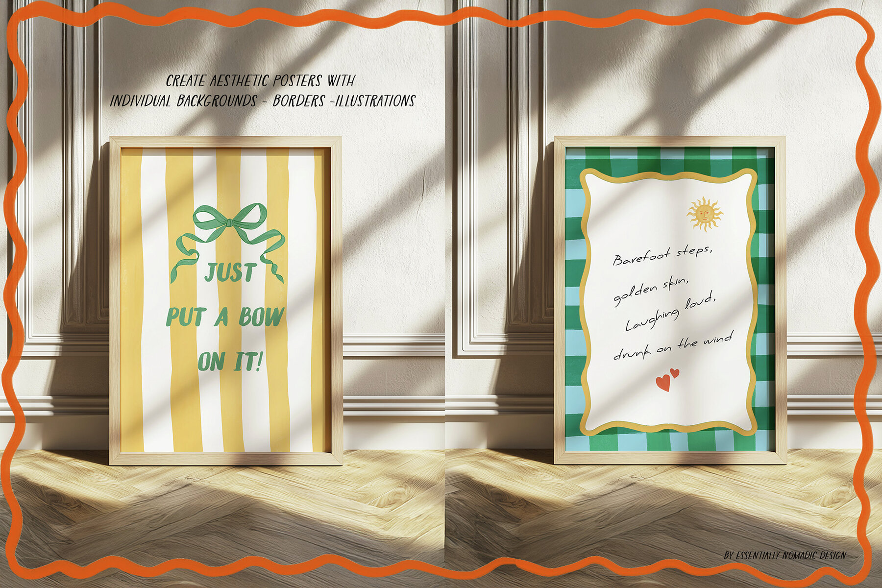 Whimsical Illustration and Frames Card Creator Kit 5