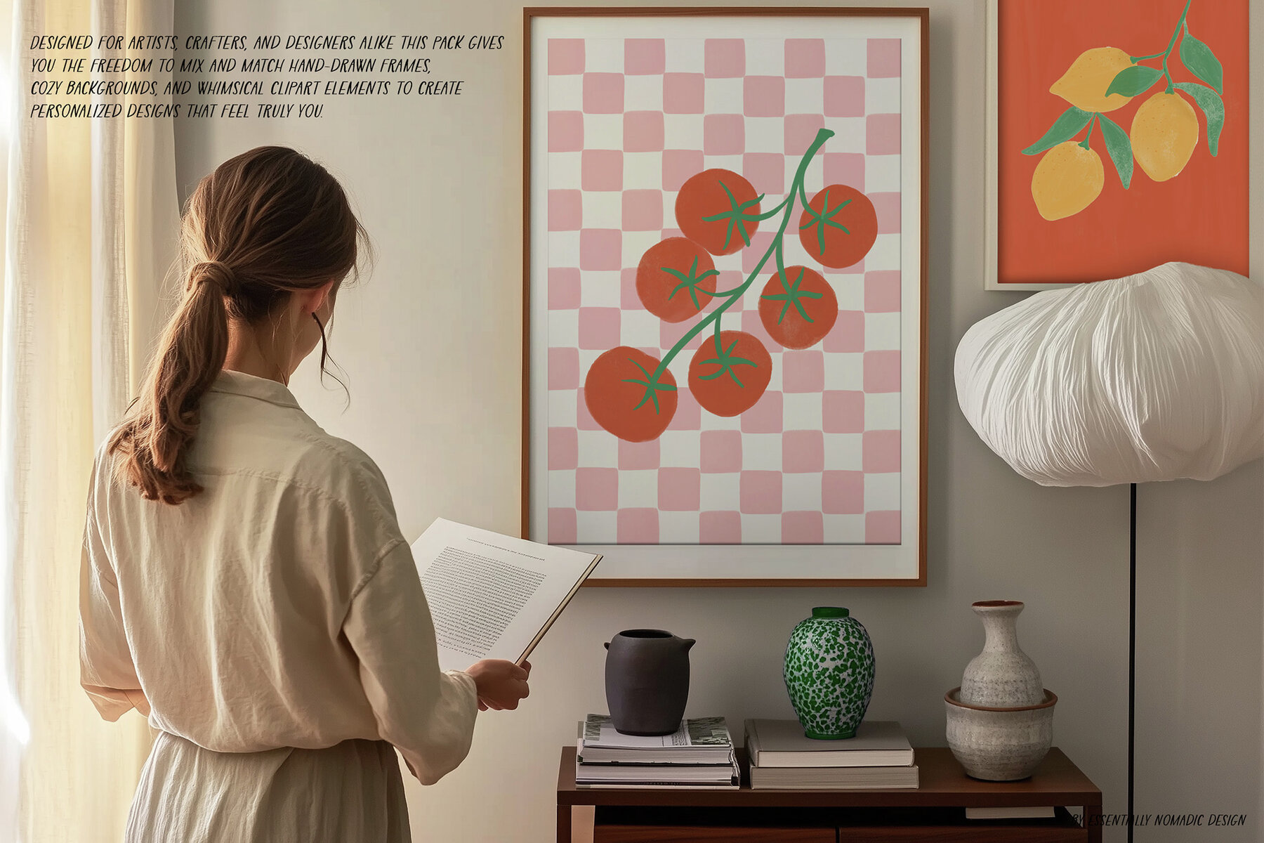 Whimsical Illustration and Frames Card Creator Kit 6