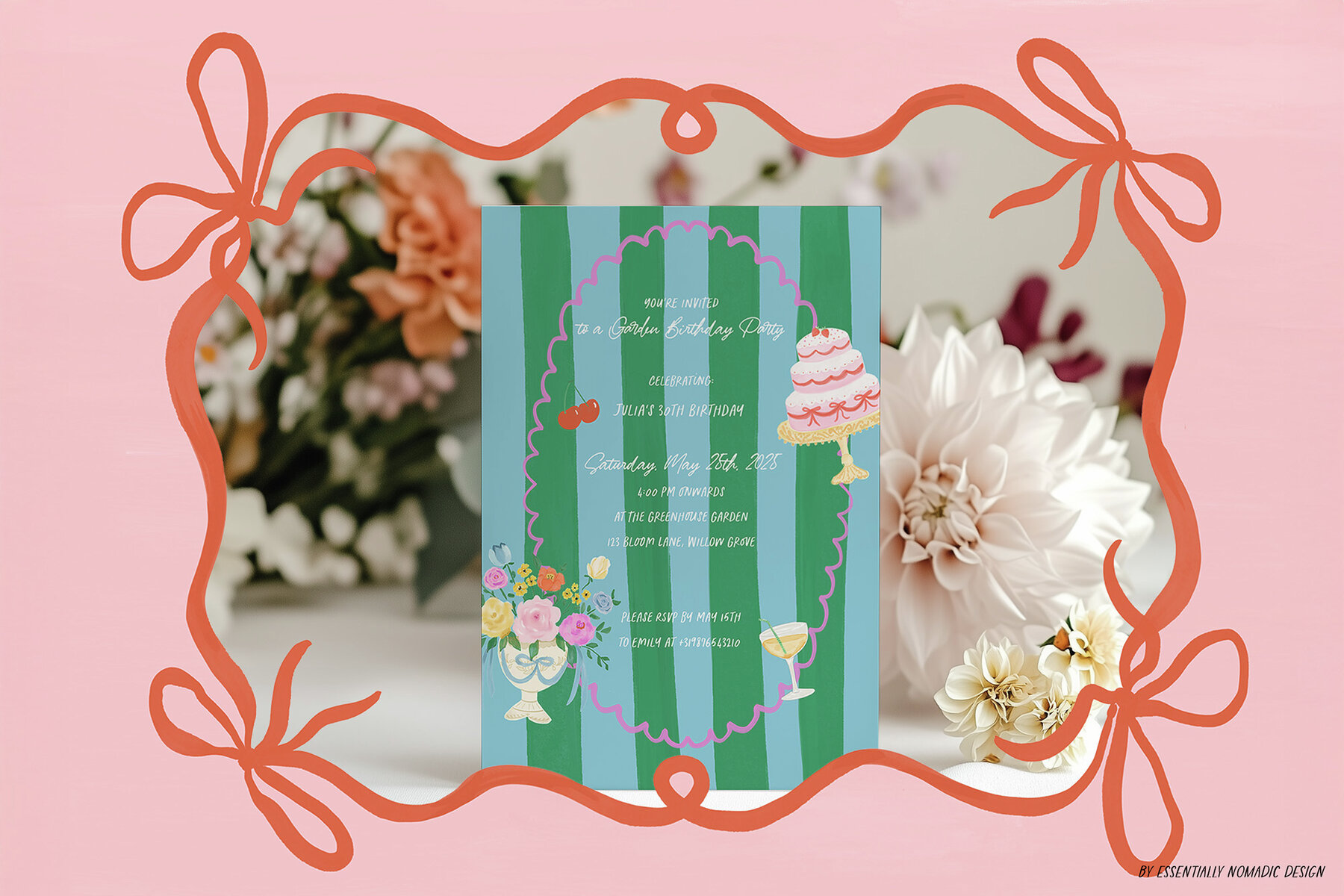 Whimsical Illustration and Frames Card Creator Kit 7